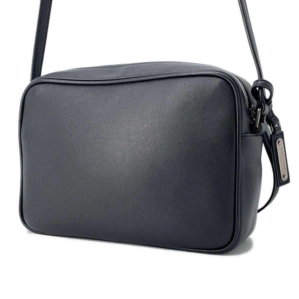 Saint Laurent Bag Camera Roo Shoulder Paris Embossed Black Star